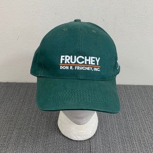 Vintage Fruchey Baseball Hat Mens Adjustable Green Strapback Cap Made in America